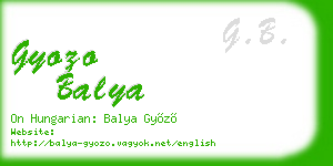 gyozo balya business card
