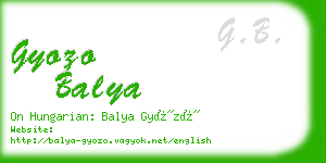 gyozo balya business card